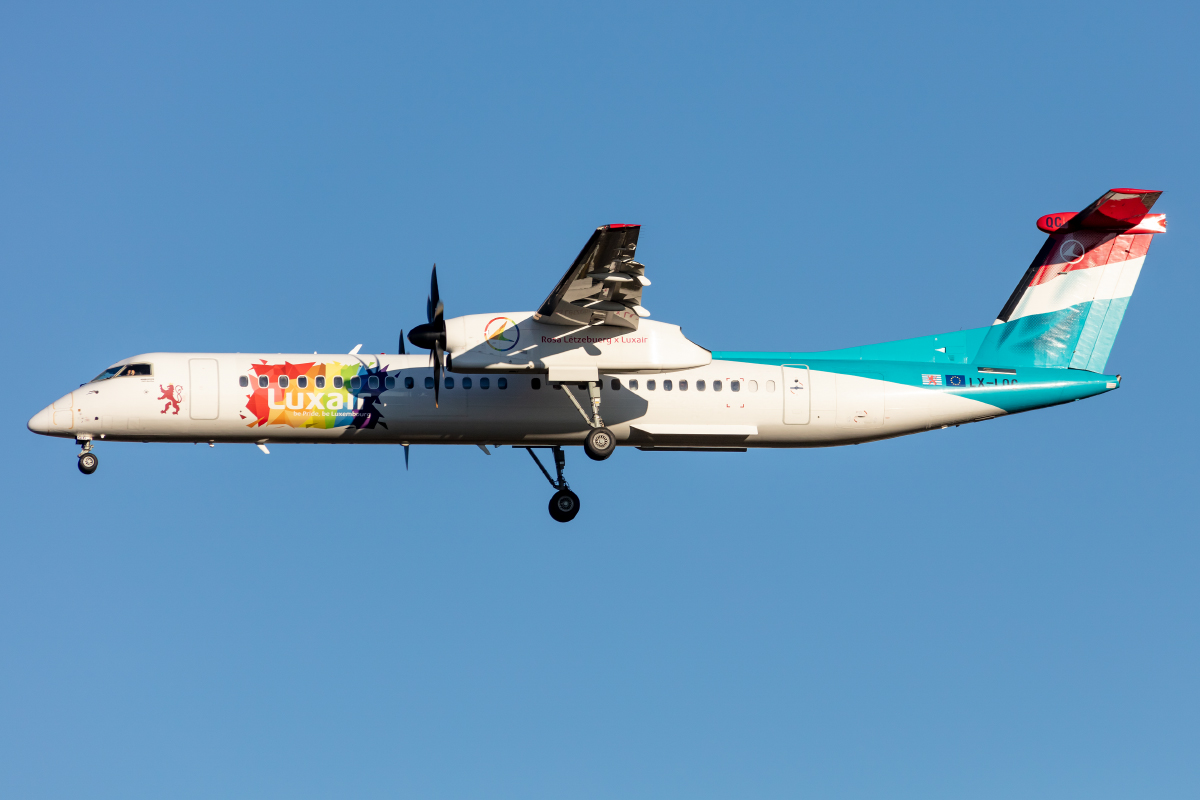 Luxair, LX-LQC, Bombardier, DHC-8-402-Q400, 05.11.2021, MXP, Mailand, Italy