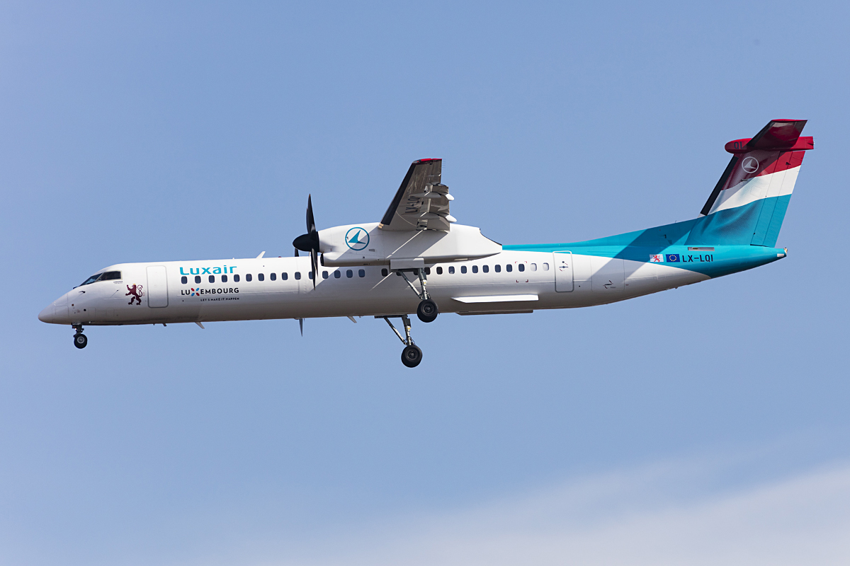 Luxair, LX-LQI, Bombardier, DHC-8-402 Q400, 26.02.2017, MXP, Mailand, Italy 



