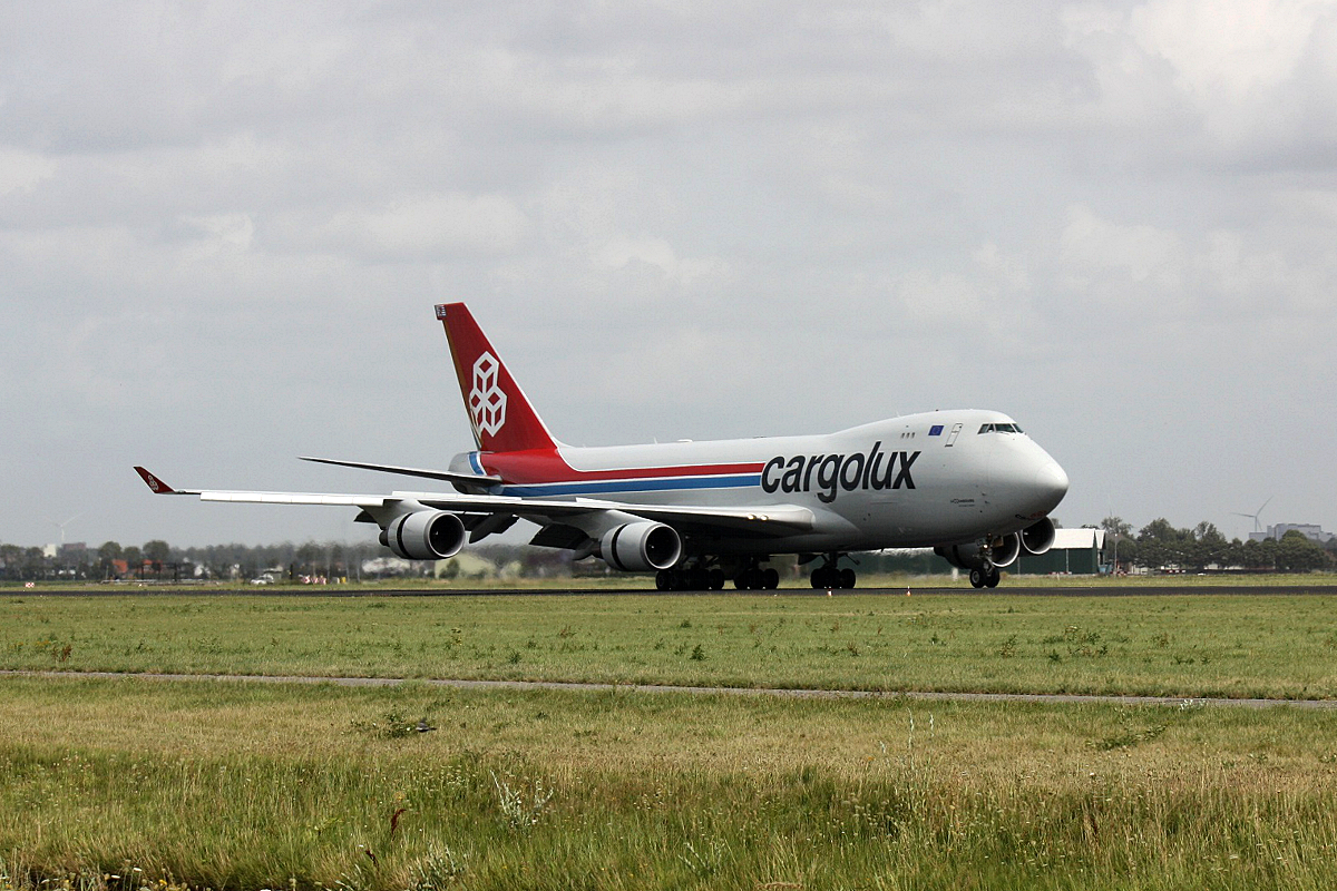 LX-LCL Cargolux Airlines International Boeing 747-4HAF(ER) am 11.08.2019 in Amsterdam Schiphol.