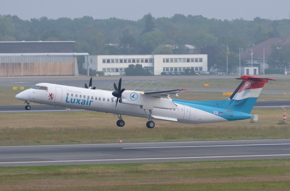 LX-LGE Luxair De Havilland Canada DHC-8-402Q Dash 8   in Tegel gestartet am 08.09.2014