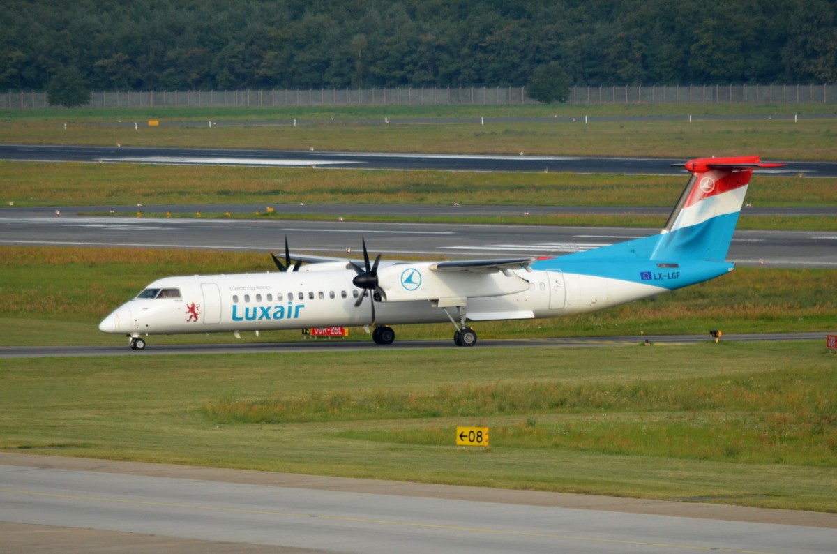 LX-LGF Luxair De Havilland Canada DHC-8-402Q Dash 8   gelandet am 21.08.2014 in Tegel