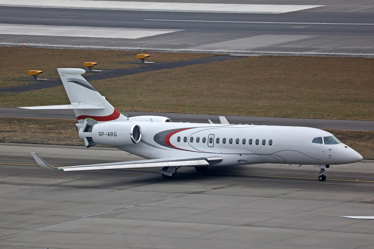 Magellan Pro Service, SP-ARG, Dassault Falcon 6X, msn: 017, 23.Januar 2026, ZRH Zürich, Switzerland.