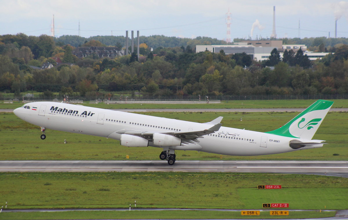 Mahan Air, EP-MMT, MSN 292, Airbus A 340-313X,08.10.2017,  DUS-EDDL, Düsseldorf, Germany 