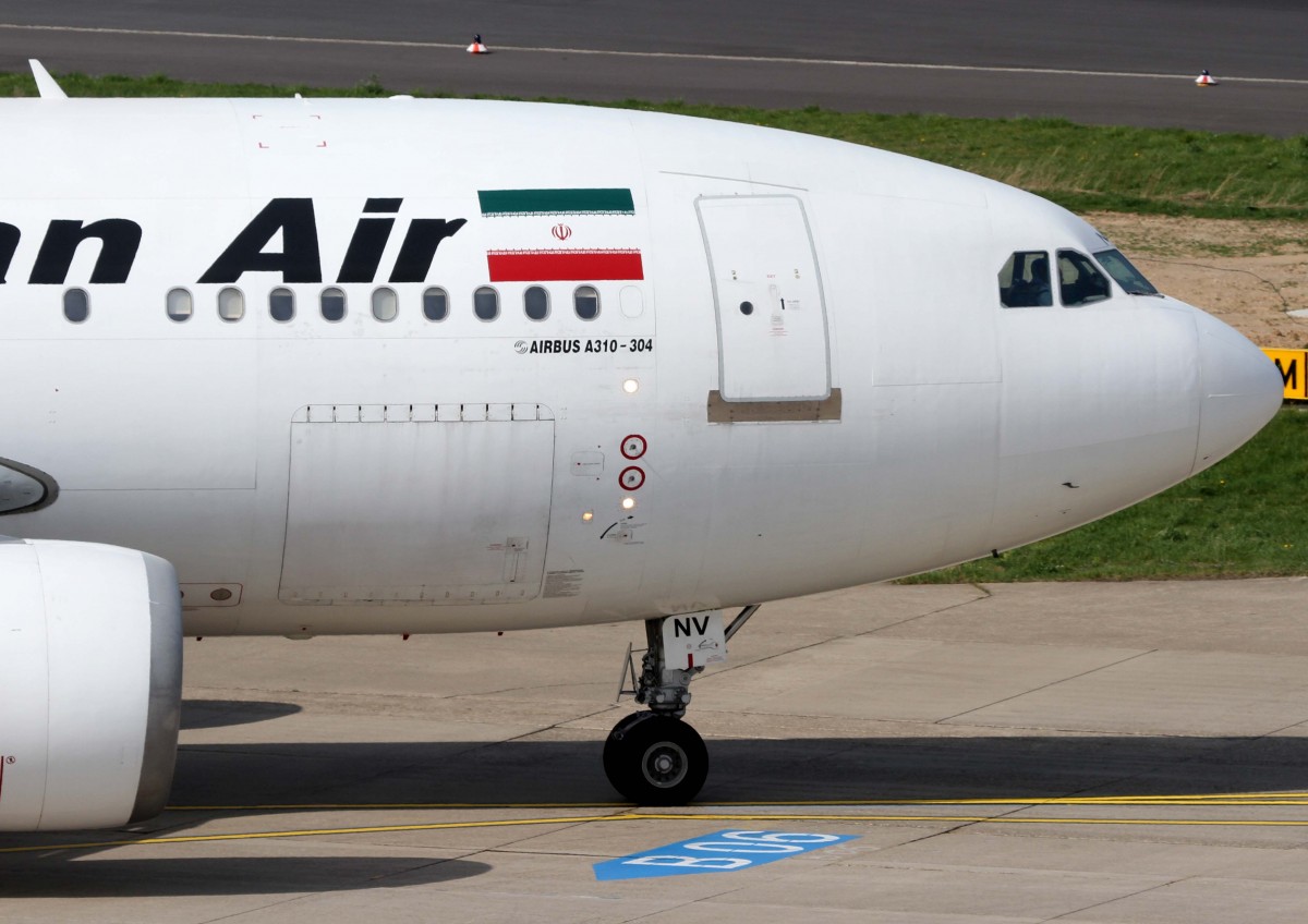 Mahan Air, EP-MNV, Airbus, A 310-300 ET (Bug/Nose), 02.04.2014, DUS-EDDL, Dsseldorf, Germany