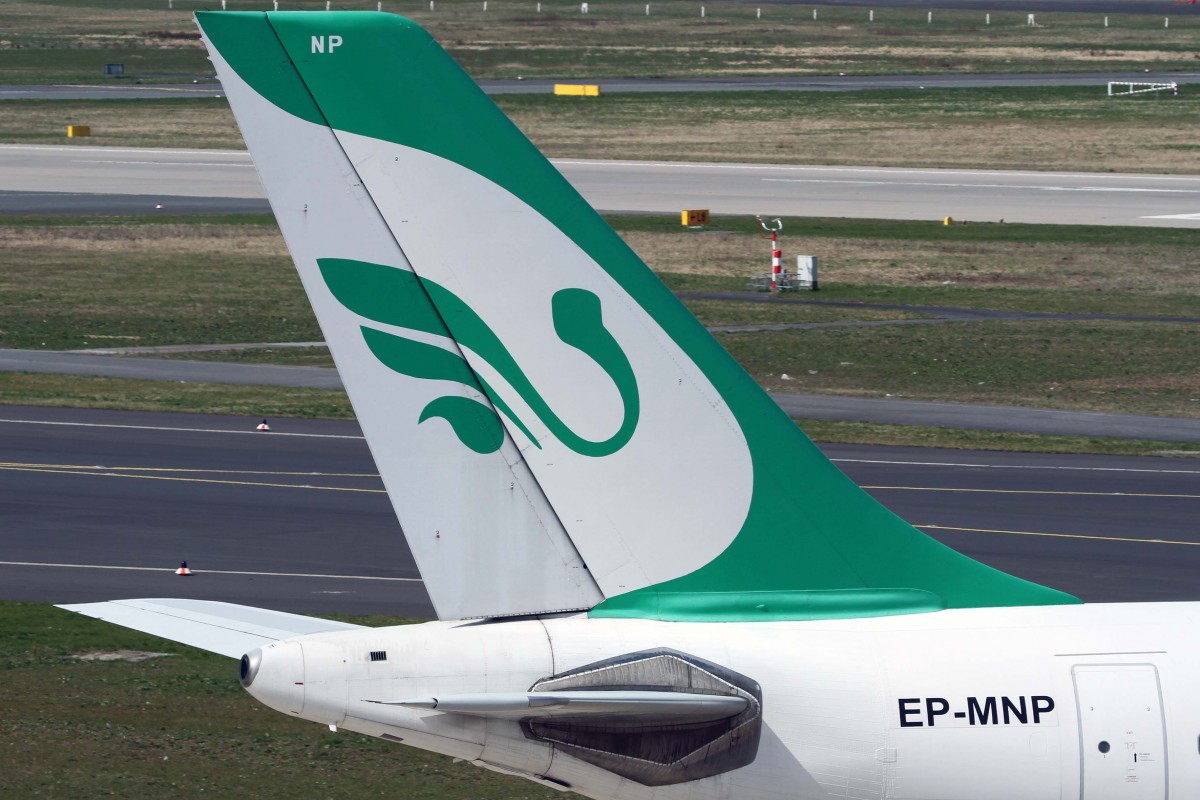 Mahan Air (W5/IRM), EP-MNP, Airbus, A 310-308 (Seitenleitwerk/Tail), 03.04.2015, DUS-EDDL, Düsseldorf, Germany
