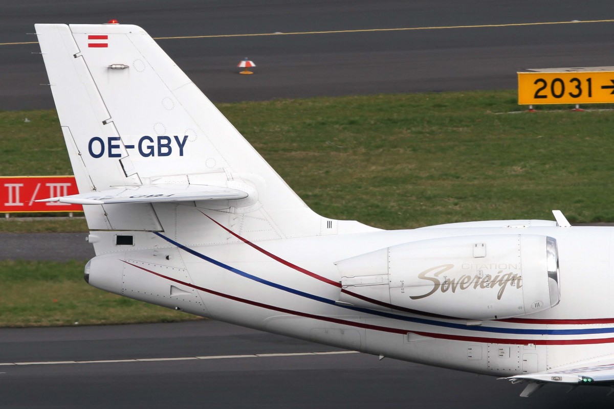 MAP Executive Flightservice (AQ/MPJ), OE-BGY, Cessna, 680 Citation Sovereign (Seitenleitwerk/Tail), 03.04.2015, DUS-EDDL, Düsseldorf, Germany