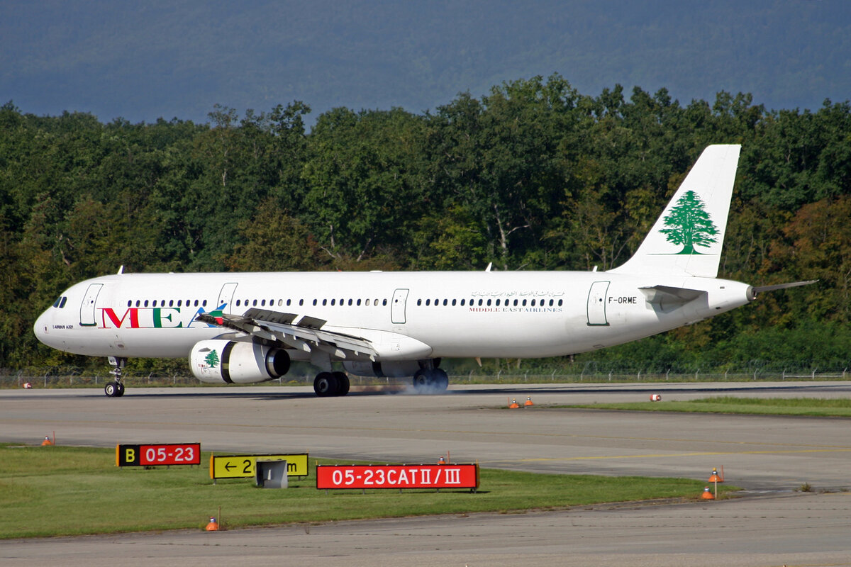 MEA Middle East Airlines, F-ORME, Airbus A321-231, msn: 1878, 01.September 2007, GVA Genève, Switzerland.