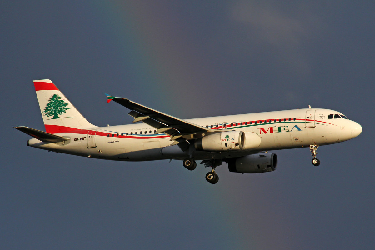 MEA Middle East Airlines MEA, OD-MRT, Airbus A320-232, 01.Juli 2016, LHR London Heathrow, United Kingdom.