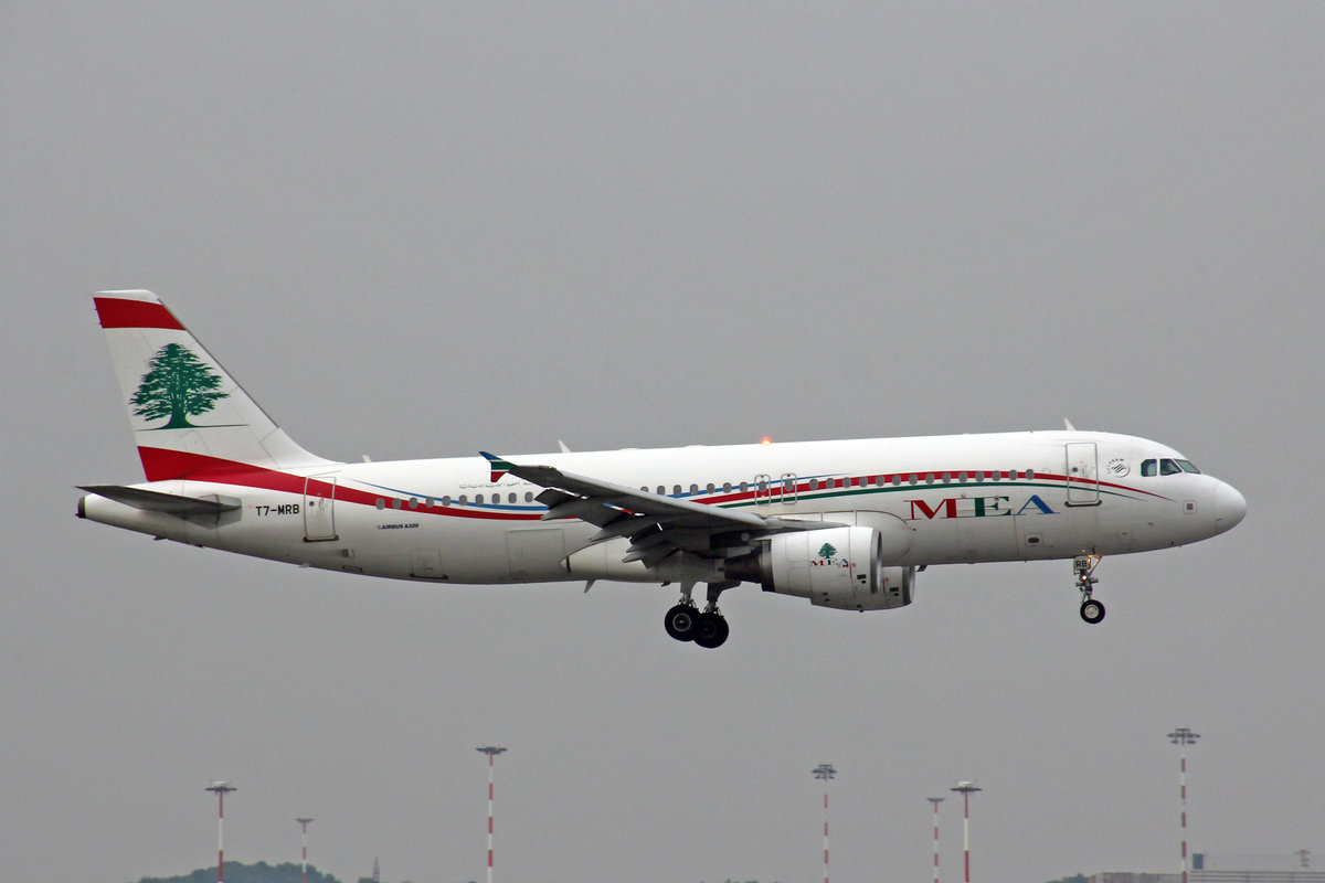 MEA Middle East Airlines, T7-MRB, Airbus A320-214, msn: 5152, 15.Oktober 2018, MXP Milano-Malpensa, Italy.