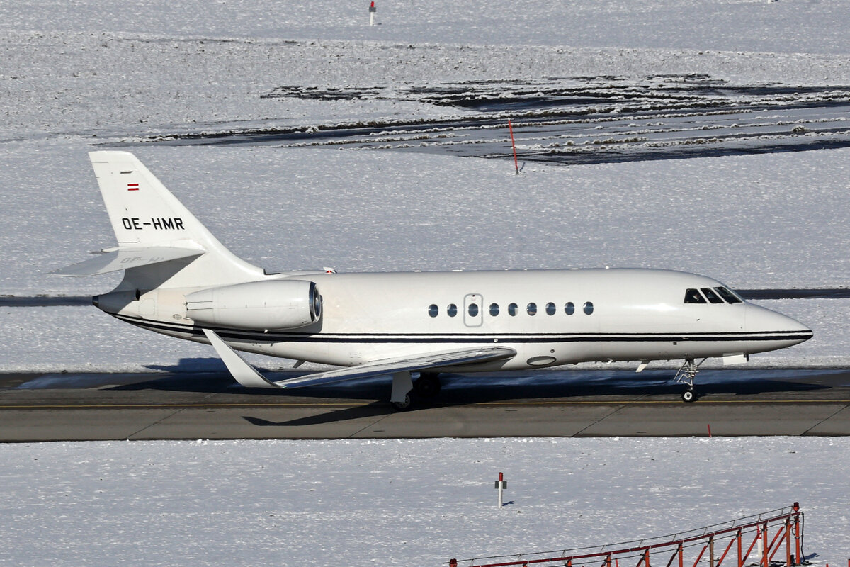 MHS Aviation, OE-HMR, Dassault Falcon 2000LX, msn: 152, 19.Januar 2024, ZRH Zürich, Switzerland.
