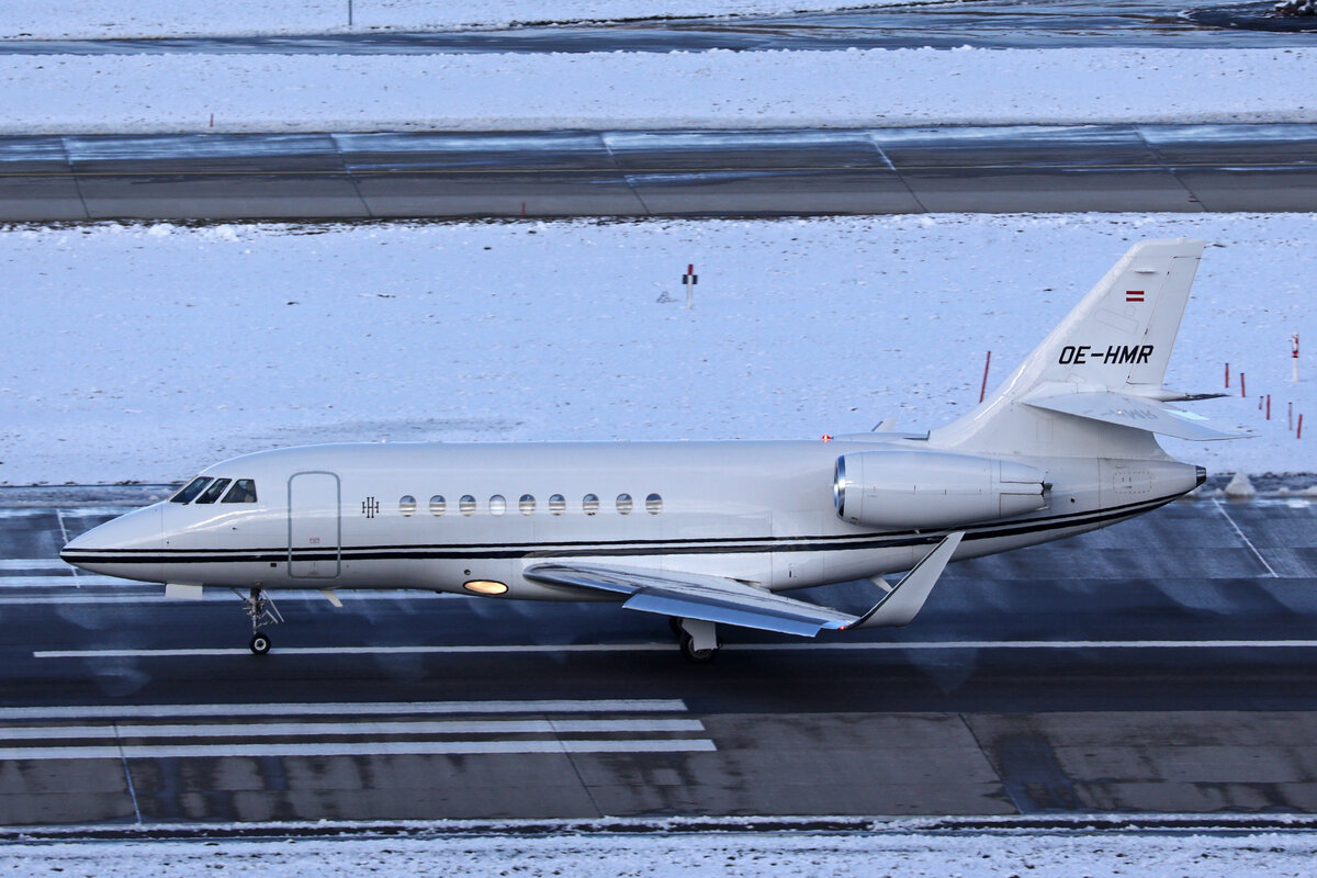 MHS Aviation, OE-HMR, Dassault Falcon 2000LX, msn: 152, 19.Januar 2024, ZRH Zürich, Switzerland.
