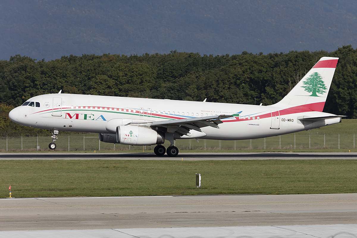 Middle East Airlines, OD-MRO, Airbus, A320-232, 24.09.2017, GVA, Geneve, Switzerland 




