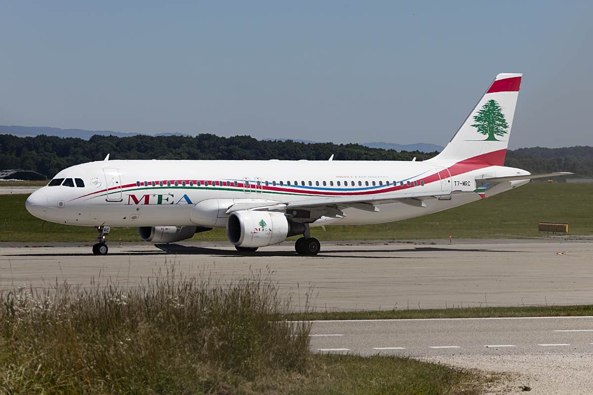 Middle East Airlines, T7-MRC, Airbus, A320-214, 17.07.2016, GVA, Geneve, Switzerland 



