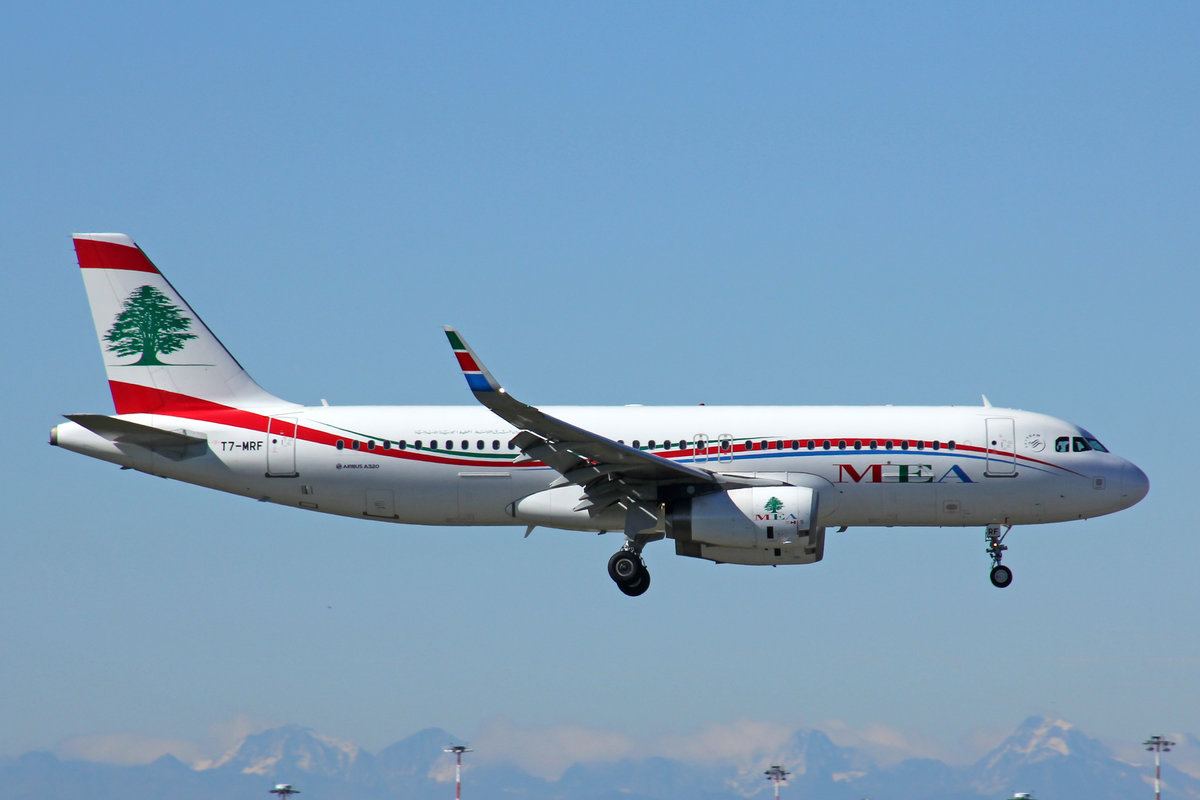 Middle East Airlines, T7-MRF, Airbus, A320-232, msn: 7006, 28.September 2020, MXP Milano-Malpensa, Italy.