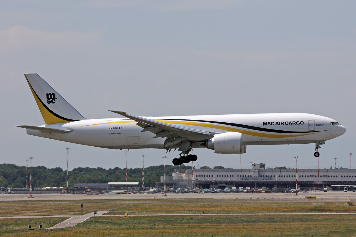 MSC Air Cargo, I-MSCC, Boeing B777-F, msn: 70552/1834,  Castor , 29.Juni 2026, MXP Milano Malpensa, Italy.