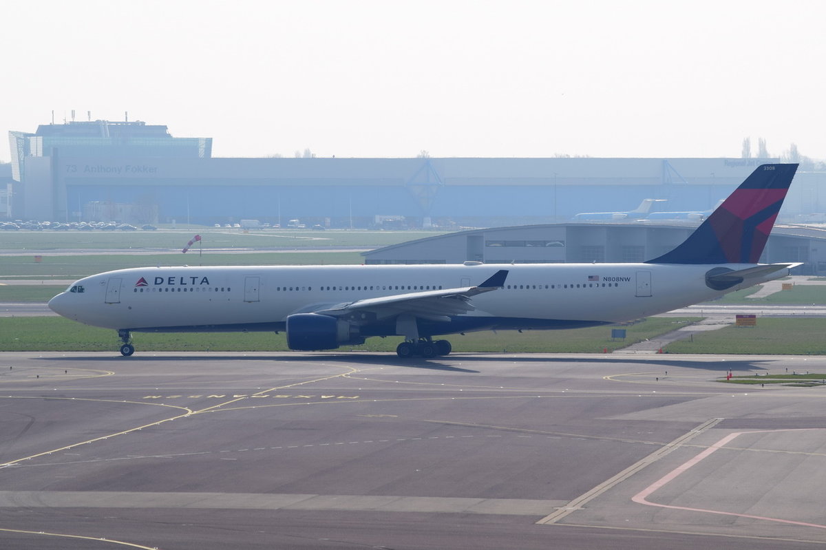 N808NW Delta Air Lines Airbus A330-323  , AMS , 14.03.2017