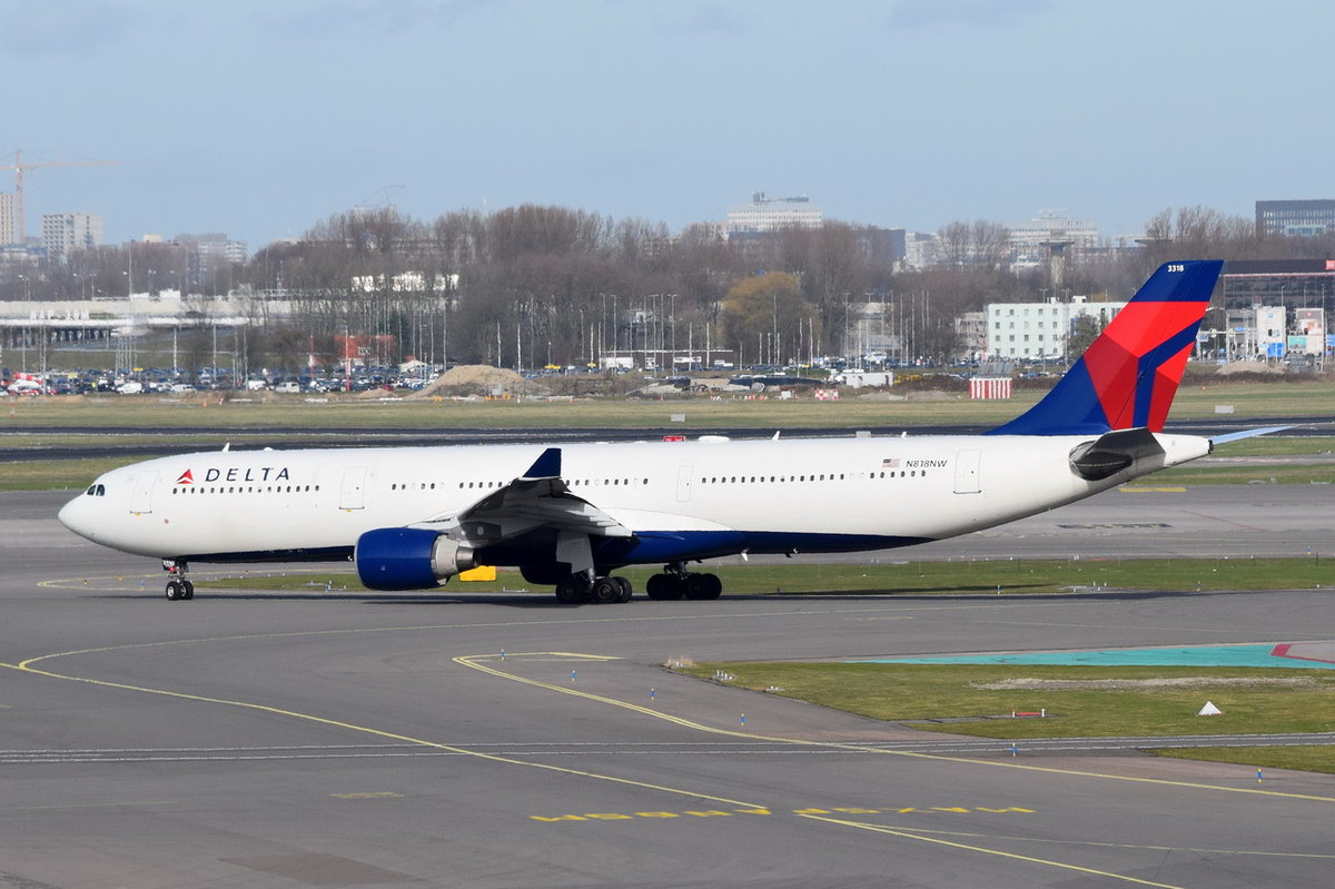 N818NW Delta Air Lines Airbus A330-323   , AMS , 13.03.2017