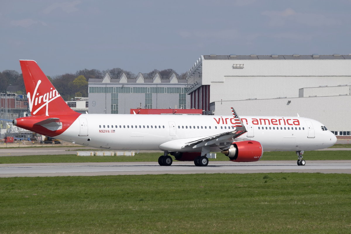 N921VA Virgin America Airbus A321-253N(WL)  XFW 20.04.2017 , der erste ausgelieferte Airbus A321 neo zum Start