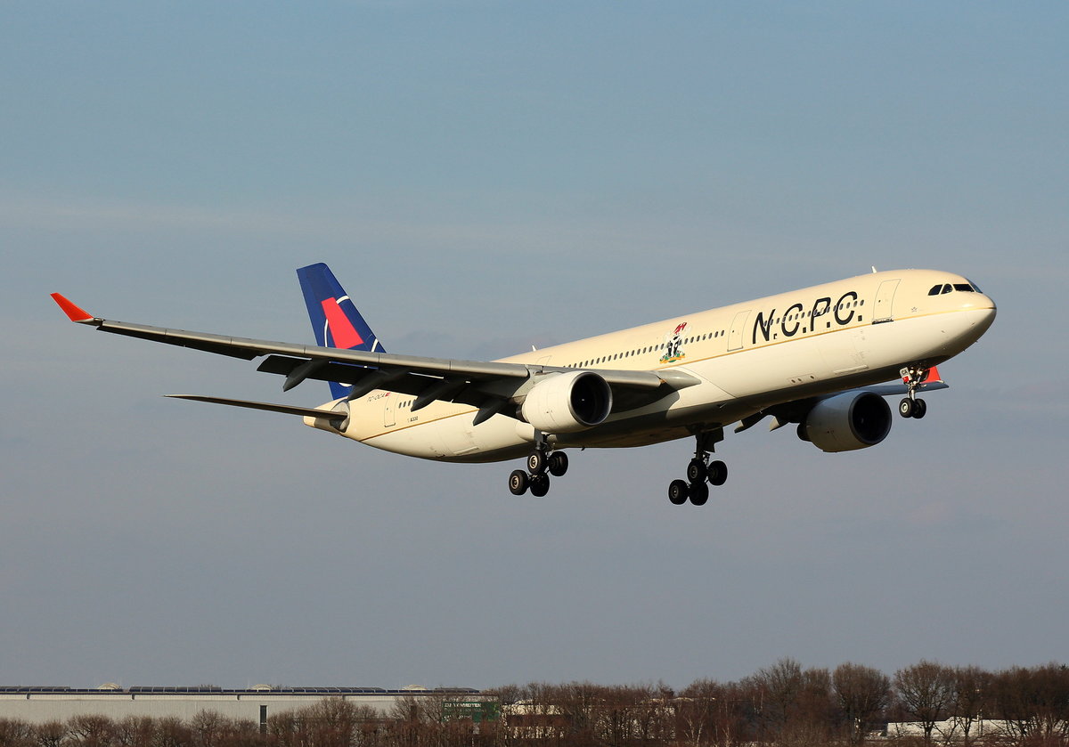 N.C.P.C Nigeria Christian Pilgrim Commission,TC-OCA,(c/n 72),Airbus A330-321,02.04.2016,HAAM-EDDH,Hamburg,Germany(Last Airline:Saudi Arabian Airlines)(Operated for Onurair) 