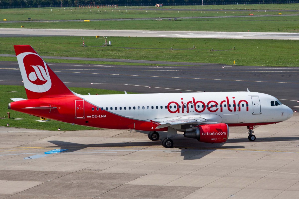 Niki (HG-NLY), OE-LNA, Airbus, A 319-112 (AB-Lkrg.), 22.08.2015, DUS-EDDL, Dsseldorf, Germany