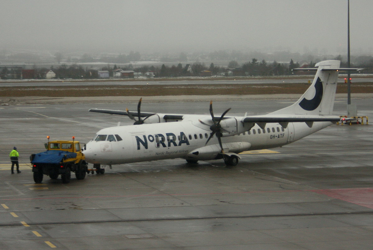 Nordic Regional Airlines, OH-ATF, (c/n 744),ATR 72-212 A, 22.01.2017, GDN-EPGD, Gdansk, Polen 
