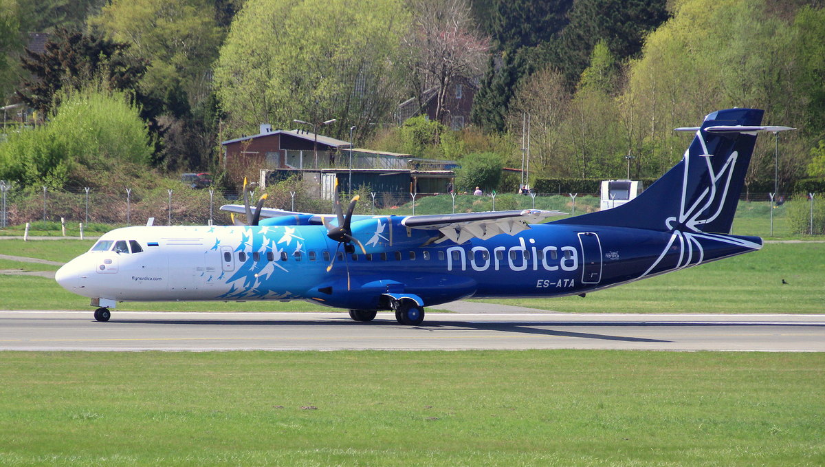 Nordica, ES-ATA, MSN 1038, ATR 72-600, 22.04.2018, HAM-EDDH, Hamburg, Germany 