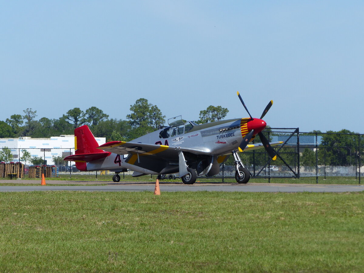 North American P-51C Mustang, NL61429, Tuskegee, Sun`n Fun Warbirds, Lakeland-Linder Int. (LAL/KLAL), 16.4.2026