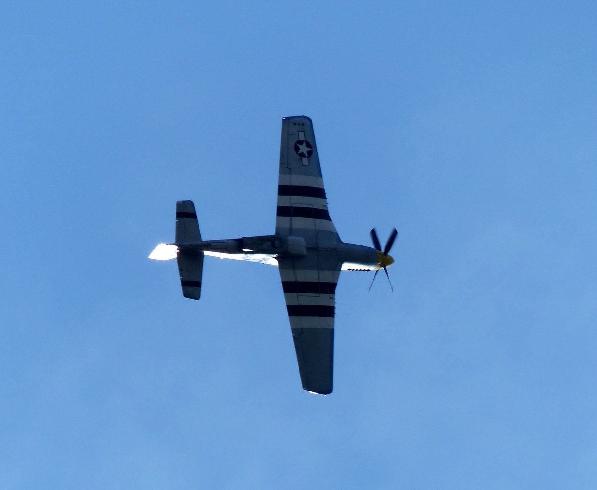 North American P-51D Mustang, N6328T über der Hahnweide (EDST) am 10.9.2016