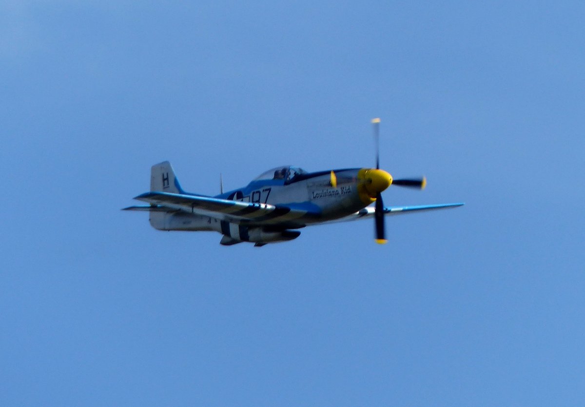 North American P-51D Mustang, N6328T über der Hahnweide (EDST), 10.9.2016