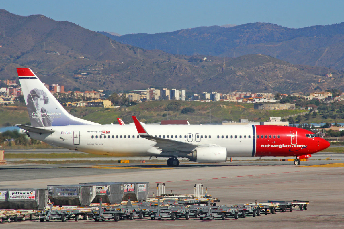 Norwegian Air International, EI-FJE, Boeing 737-8JP, msn: 39420/3891, 03.Februar 2019, AGP Málaga-Costa del Sol, Spain.