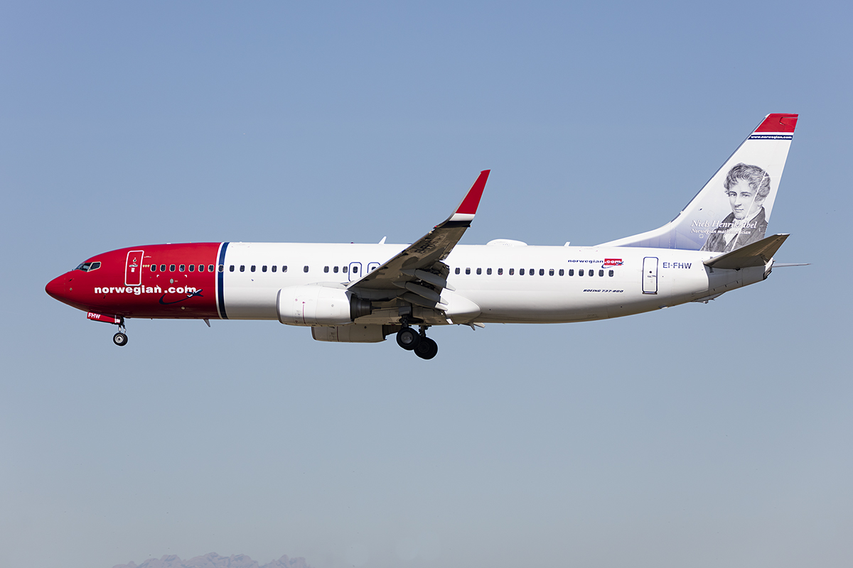 Norwegian, EI-FHW, Boeing, B737-8FZ, 13.09.2017, BCN, Barcelona, Spain 



