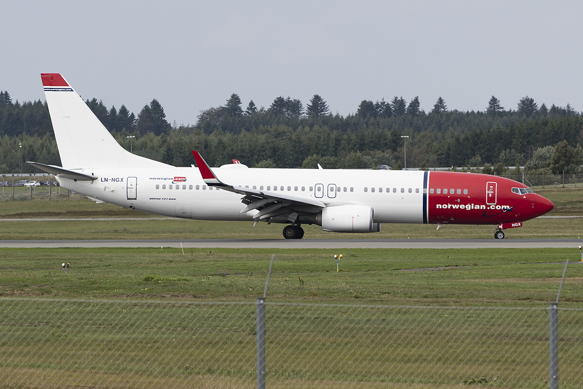 Norwegian, LN-NGX, Boeing, B737-8JP, 29.08.2018, BLL, Billund, Denmark 




