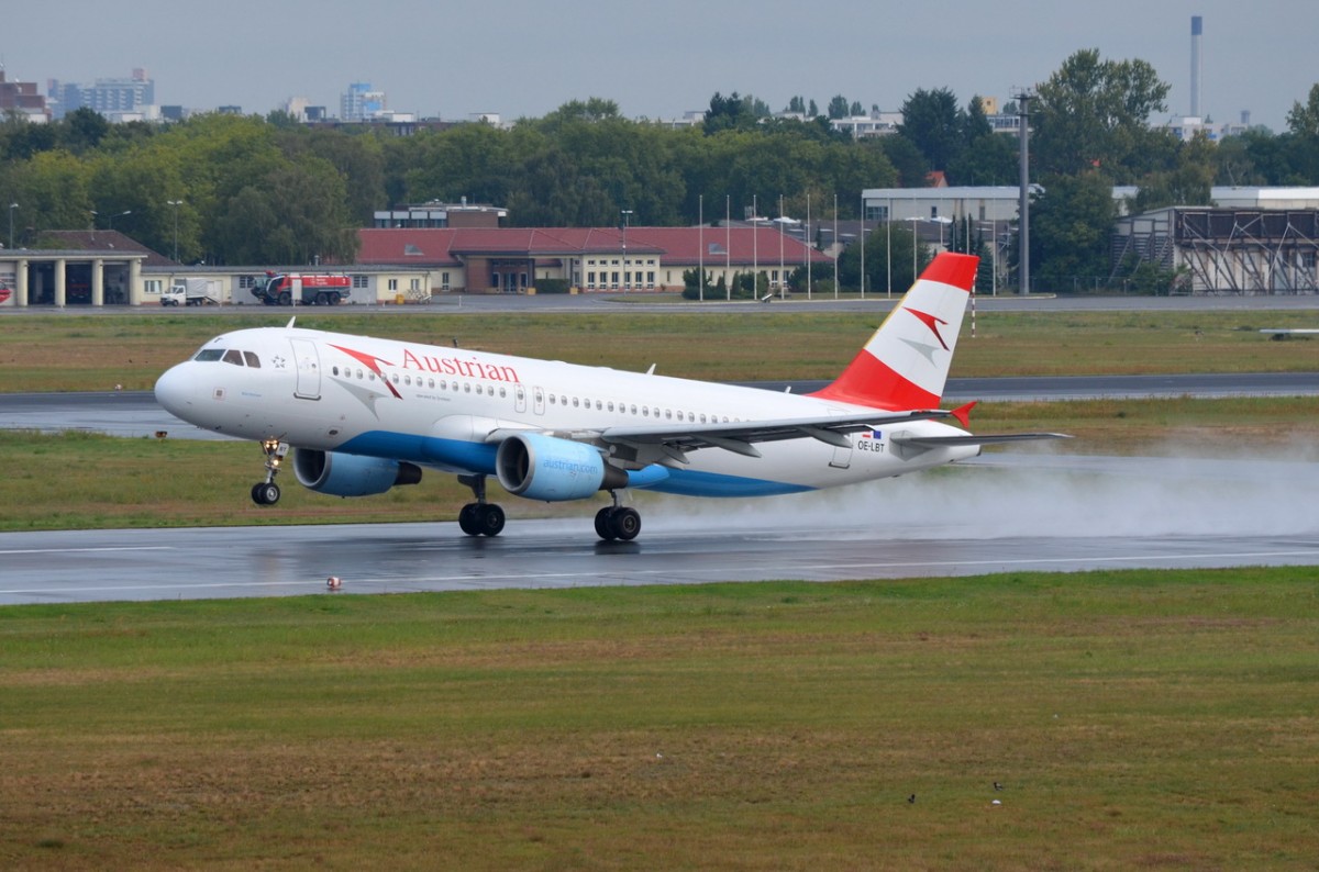 OE-LBT Austrian Airlines Airbus A320-214   in Tegel am 21.08.2014 gestartet