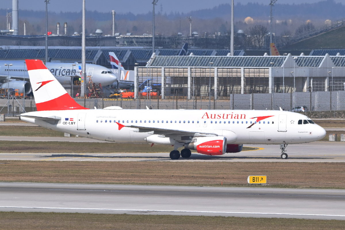 OE-LBY Austrian Airlines Airbus A320-214 , 29.03.2019 , MUC