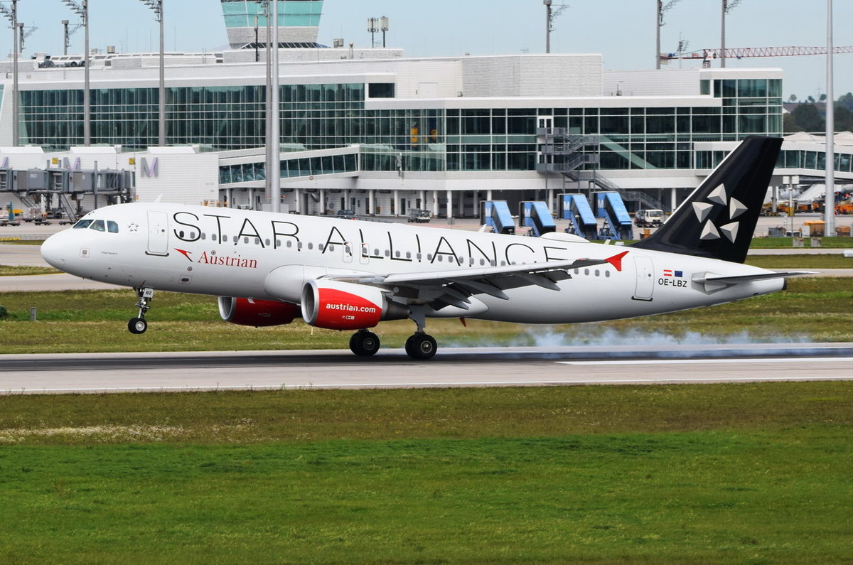 OE-LBZ Austrian Airlines Airbus A320-214   , MUC , 02.10.2017
