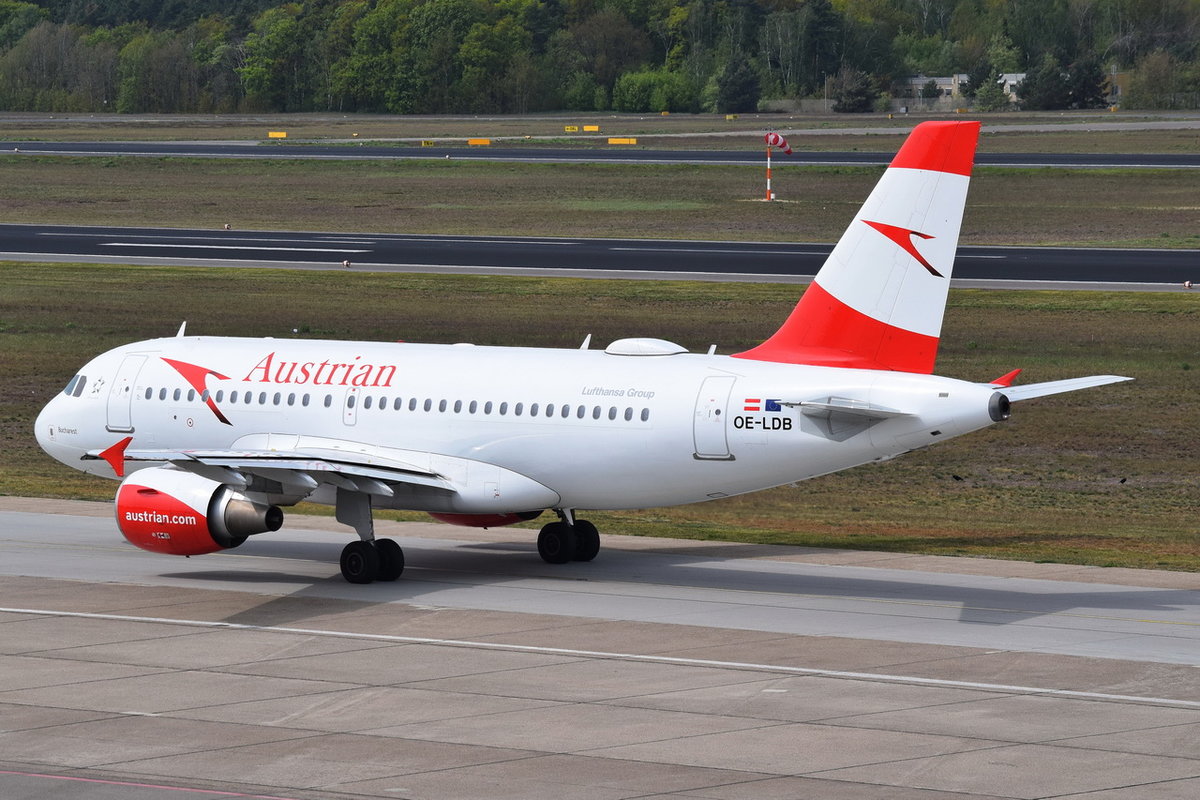 OE-LDB Austrian Airlines Airbus A319-112 , 08.05.2019 , TXL