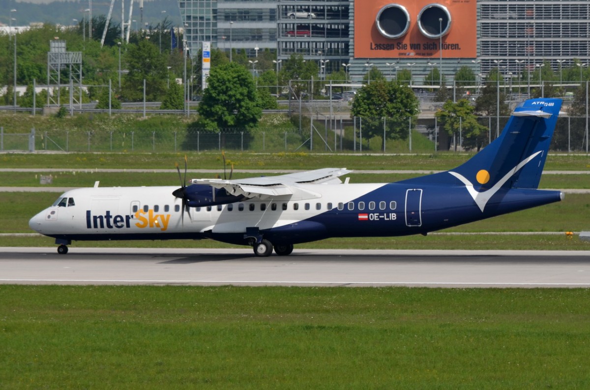 OE-LIB  Intersky ATR 72-600 (72-212A) beim Start in München am 12.05.2015