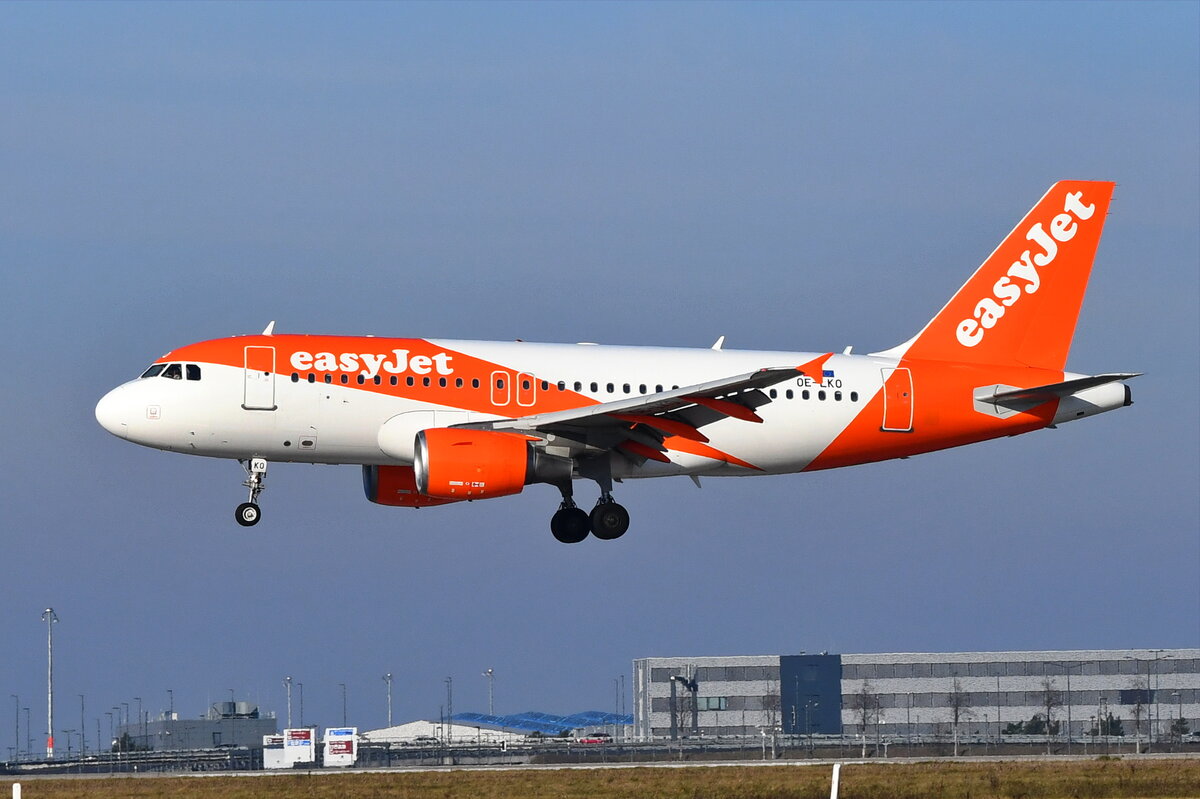 OE-LKO , easyJet Europe , Airbus A319-111 , Berlin-Brandenburg  Willy Brandt  , BER , 04.02.2025 ,