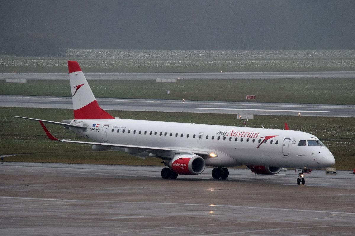 OE-LWD Austrian Airlines Embraer ERJ-195LR (ERJ-190-200 LR)   , HAM , 10.11.2016
