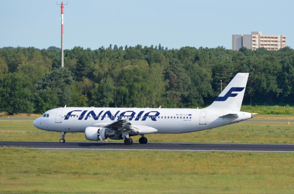 OH-LXI Finnair Airbus A320-214   gelandet in Tegel am 12.08.2014