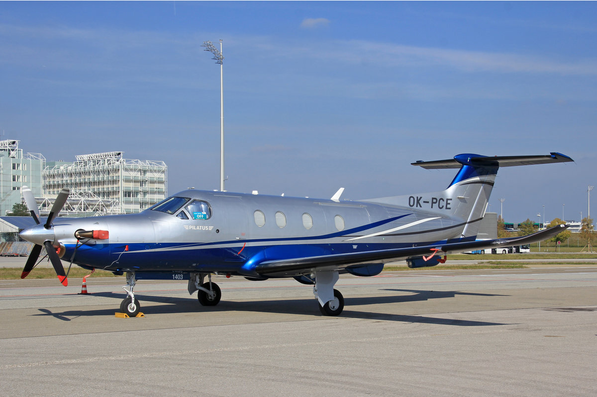 OK Business Aircraft, OK-PCE, Pilatus PC 12/47E, 24.September 2016, MUC München, Germany.