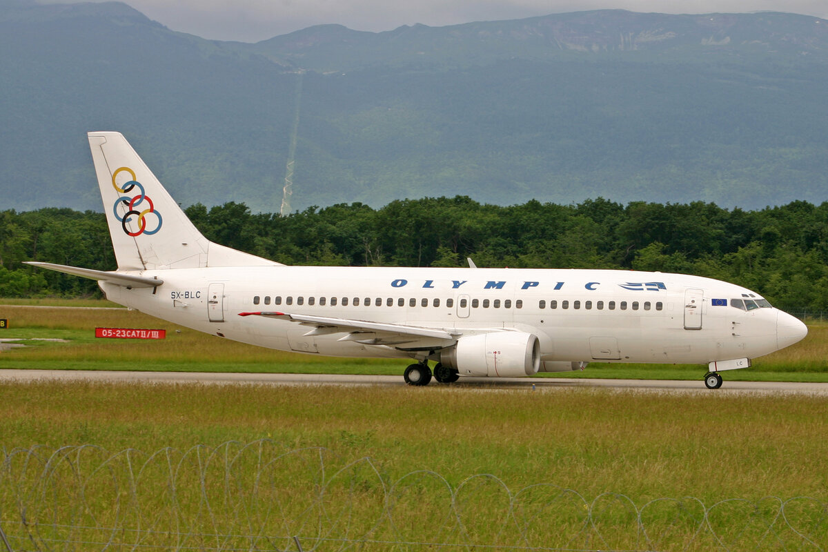 Olympic Airlines, SX-BLC, Boeing 737-3Q8, msn: 26303/2635, 11.Juni 2008, GVA Genève, Switzerland.