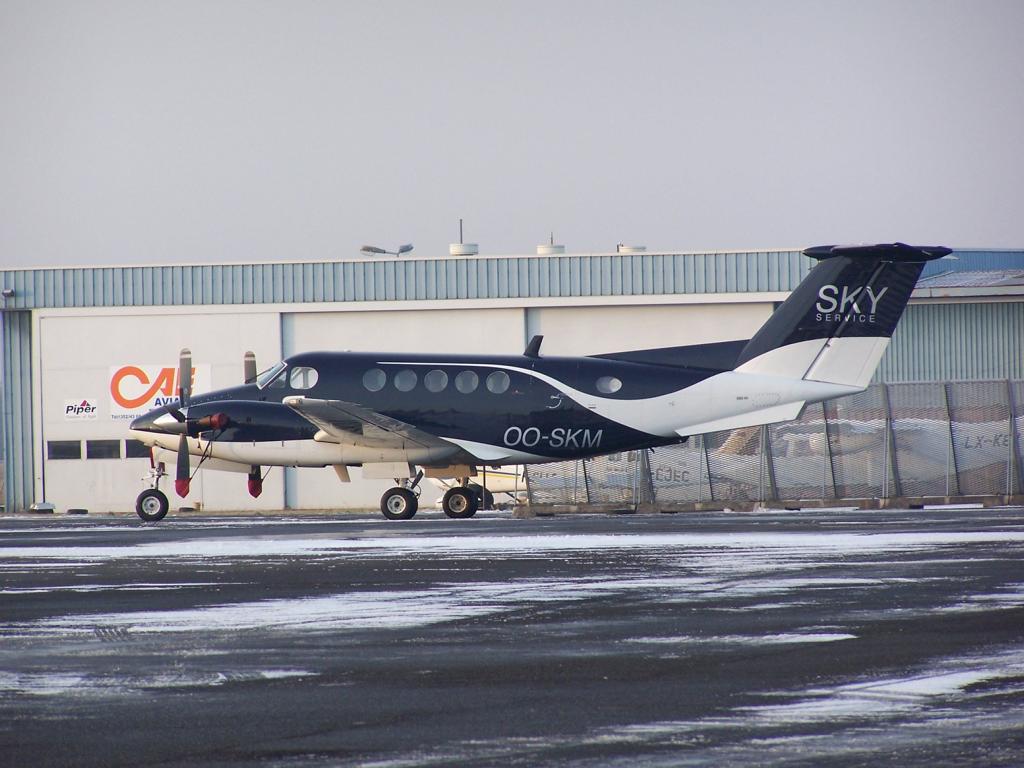 OO-SKM, Beechcraft Super King Air 200 von Sky Service in Luxembourg (Aufnahmedatum nicht bekannt)
