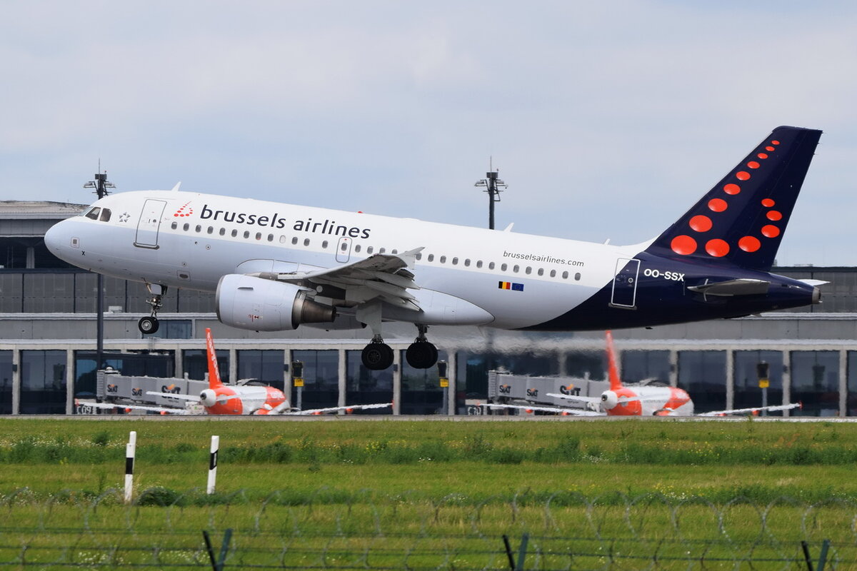 OO-SSX , Brussels Airlines , Airbus A319-111 , Berlin-Brandenburg  Willy Brandt  , BER , 01.08.2021