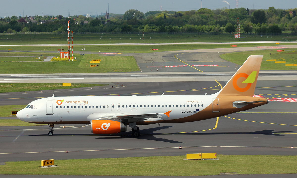 Orange 2fly, SX-ORG, MSN 1407, Airbus A 320-232, 06.05.2017, DUS-EDDL, Düsseldorf, Germany (Name: Orestis) 