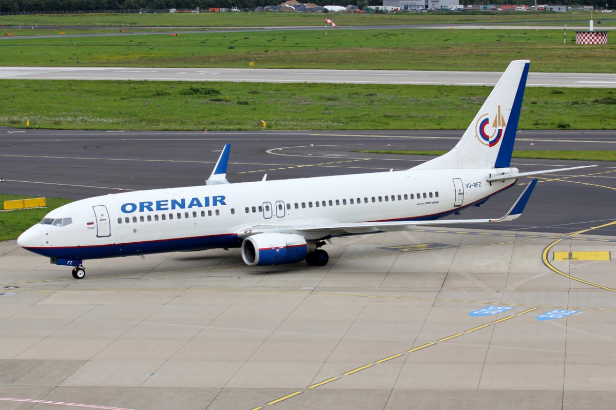 Orenair VQ-BFZ rollt zum Gate in Düsseldorf 29.8.2014