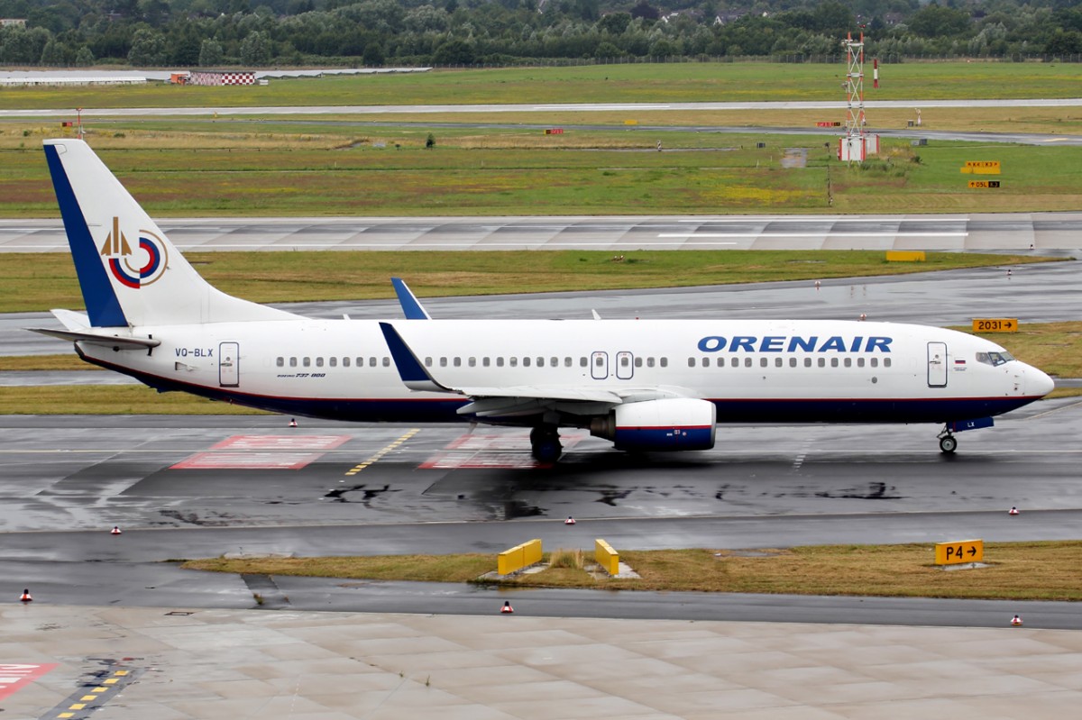 Orenair VQ-BLX rollt zum Start in Düsseldorf 5.7.2014
