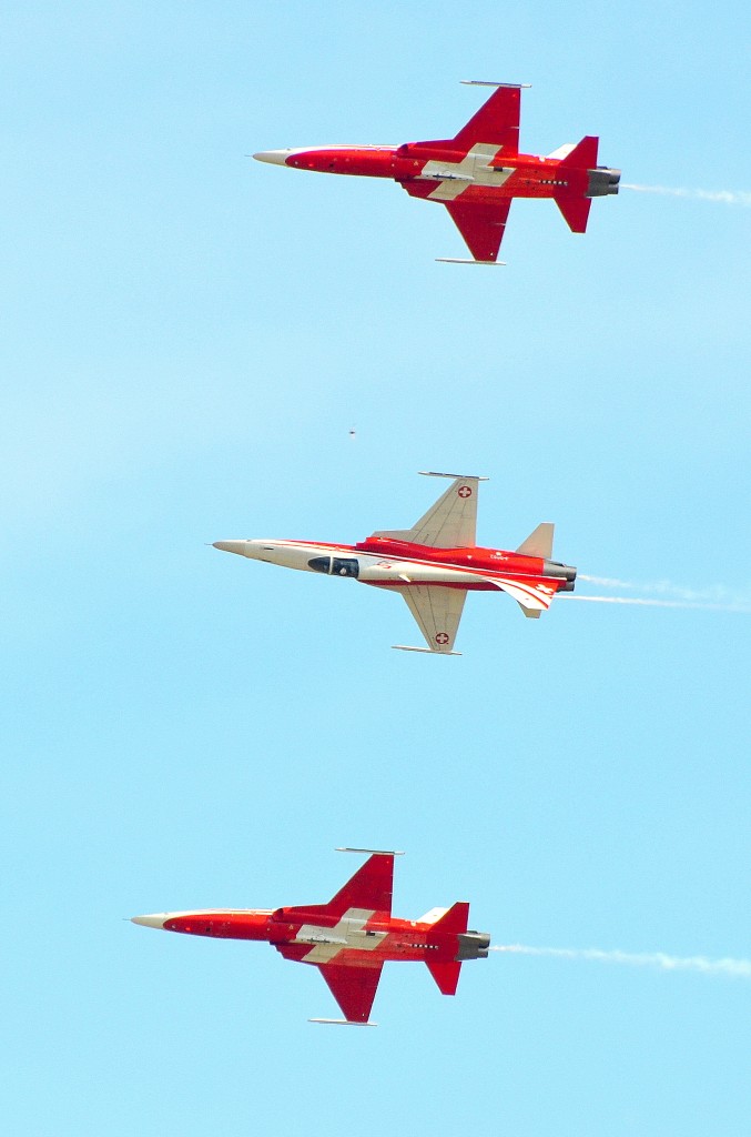 Patrouille Suisse mit Northrop F5-Tiger II im Flugdisplay auf der ILA Berlin 2014 am 24.05.14