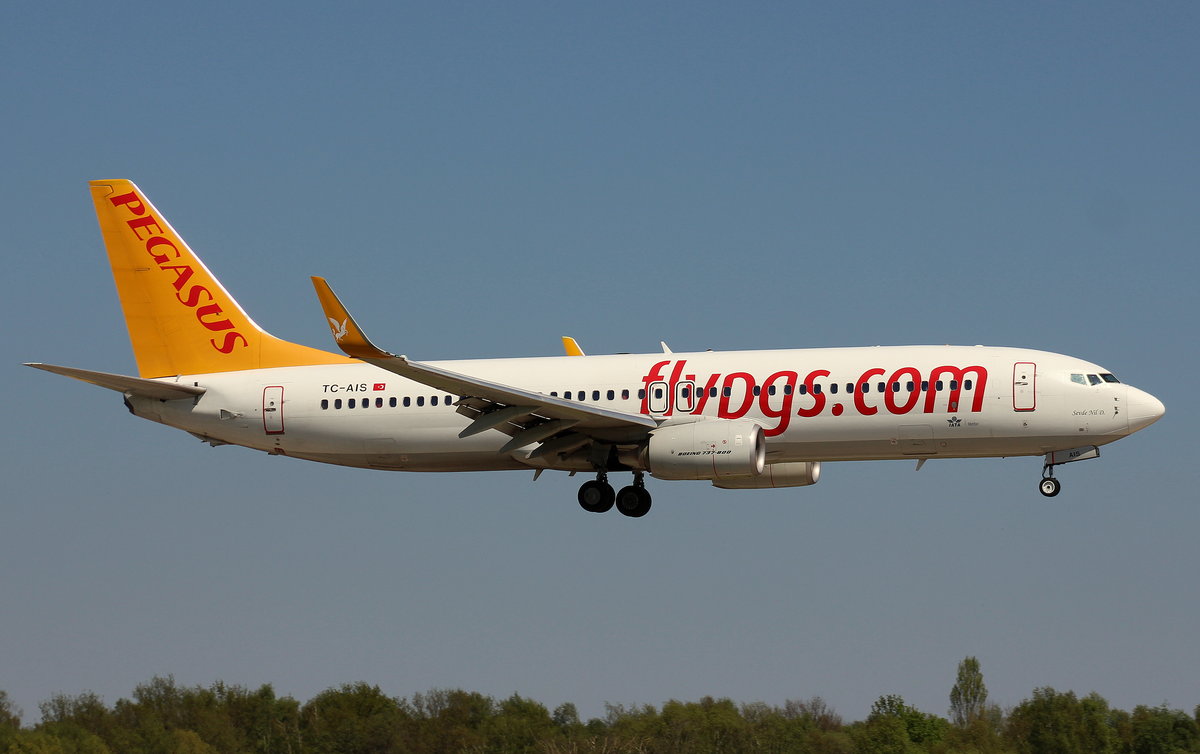 Pegasus Airlines, TC-AIS, (c/n 38174),Boeing 737-82R(WL), 07.05.2016, HAM-EDDH, Hamburg, Germany (Name: Sevde Nil D.) 