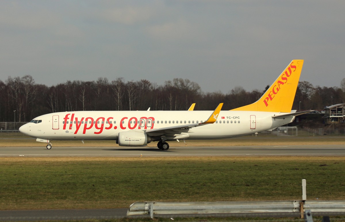 Pegasus Airlines, TC-CPC, (c/n 40878),Boeing 737-82R(WL), 12.03.2016, HAM-EDDH, Hamburg, Germany 